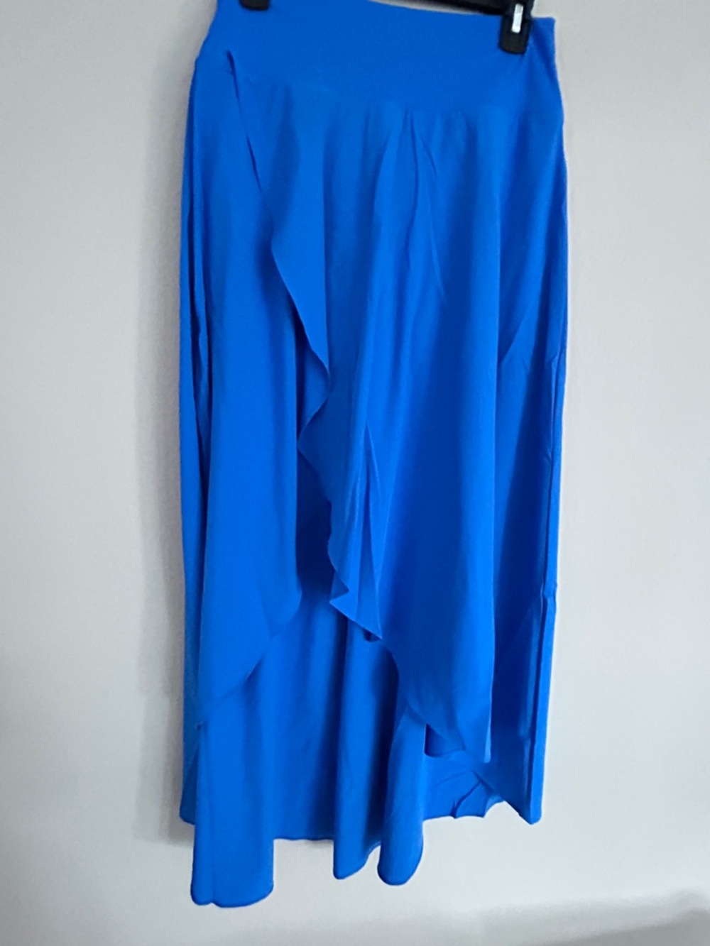 HALARA Electric Blue High-Low Ruffle Skirt